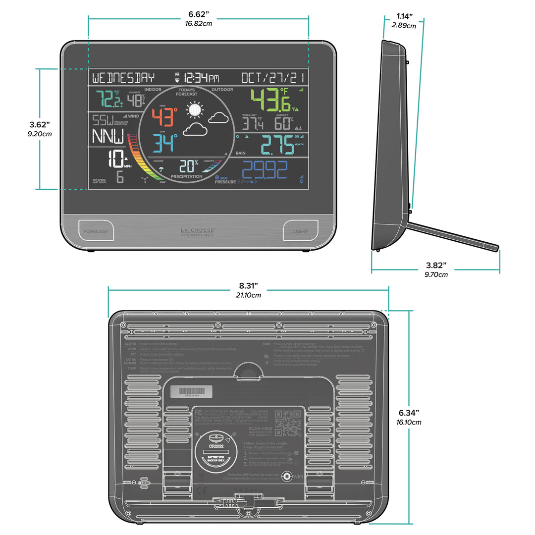 V61 Wi-Fi Professional Weather Station w/ Breeze Pro Sensor | La