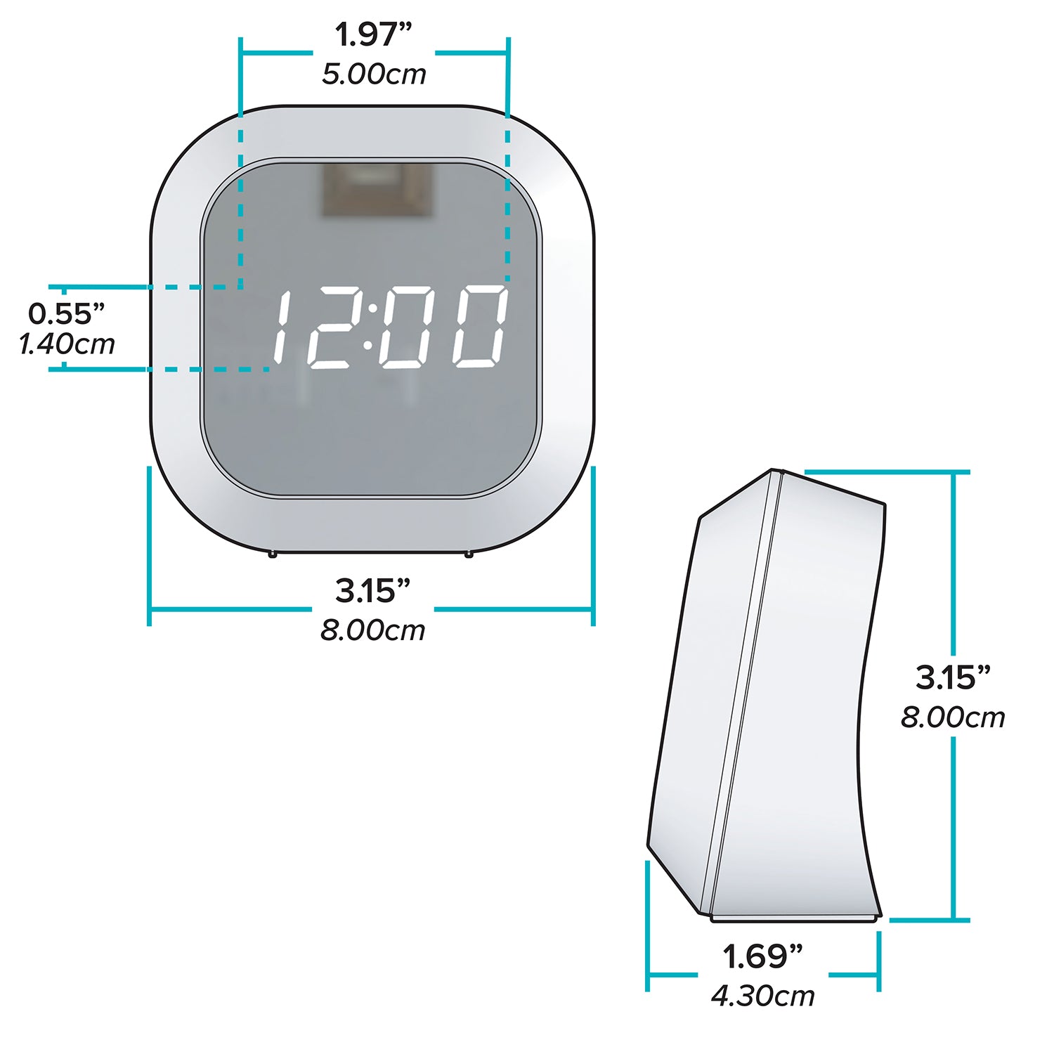 W72425 Mirror Digital Alarm Clock