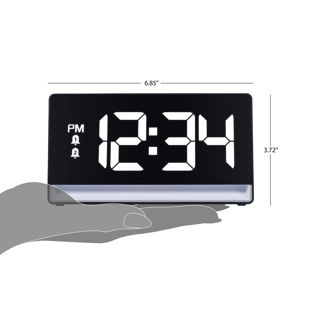 W72869 Digital Alarm Clock with Color Changing Glow Light