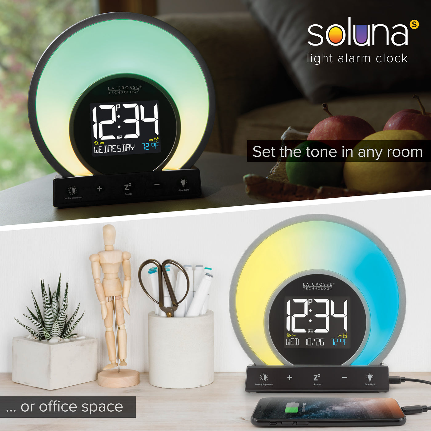 W74146 Soluna S Light Alarm Clock