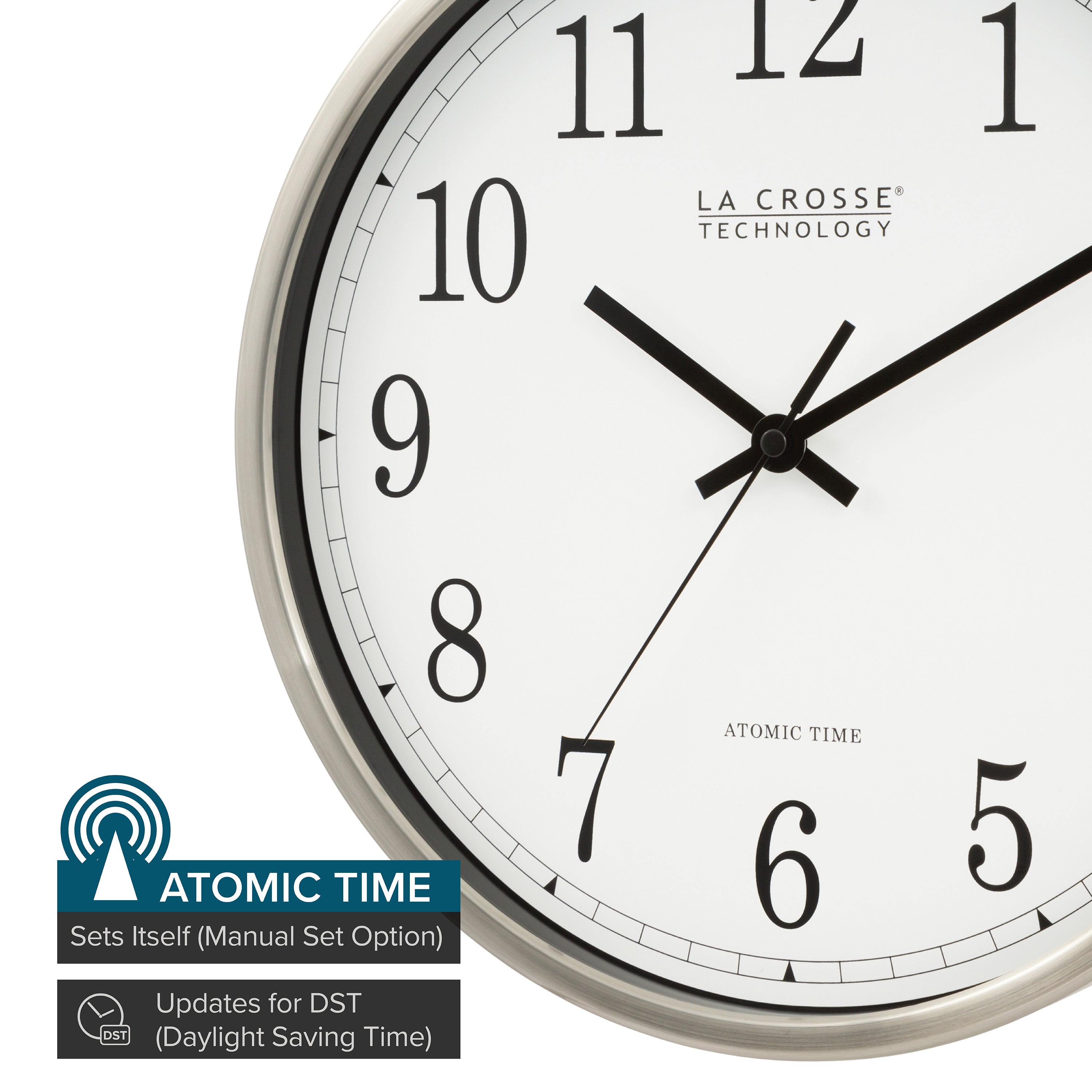 Atomic Wall Clock 12-Inch | Analog Clocks | La Crosse Technology