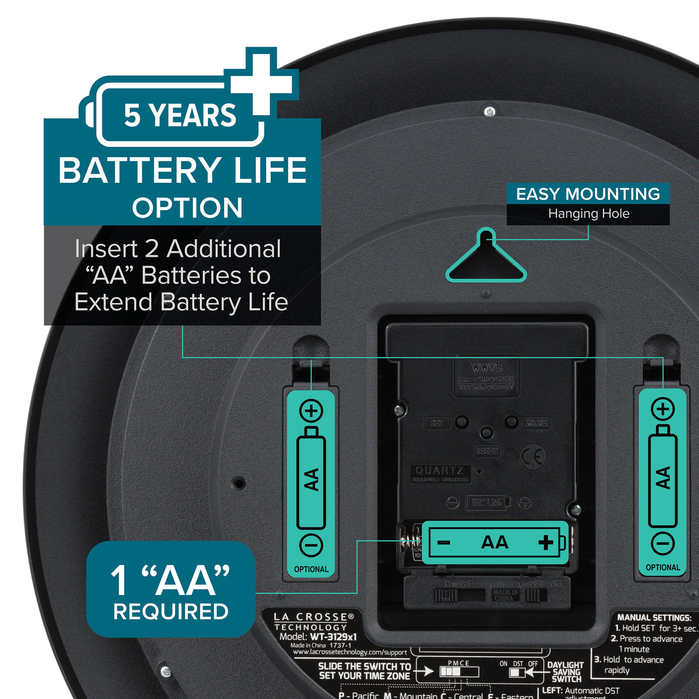 WT-3129BX1 5 year battery life