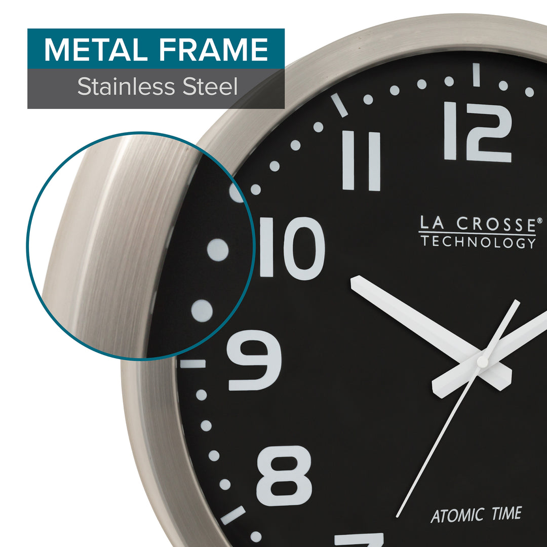 WT-3161BKX1 16-inch Atomic Wall Clock – La Crosse Technology