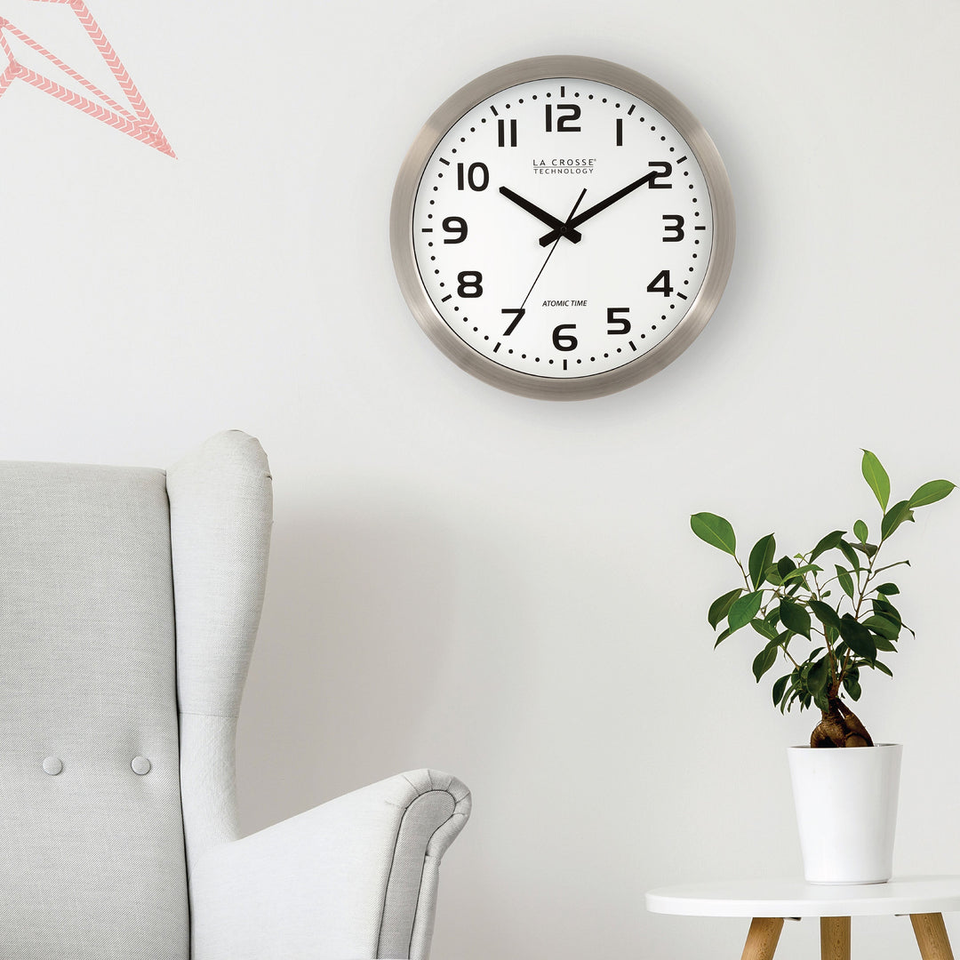 WT-3161WH 16" Atomic Wall Clock
