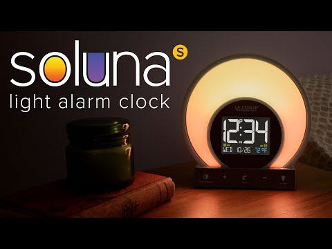 Soluna S Light Alarm Clock | Sunrise Glow Color Clock | La Crosse