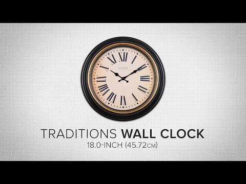404-3045BK 18-inch Traditions Wall Clock