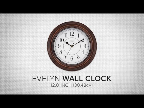 404-2630W 12-inch Evelyn Wall Clock