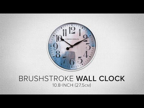 404-3028A 10.8-inch Brushstroke Wall Clock