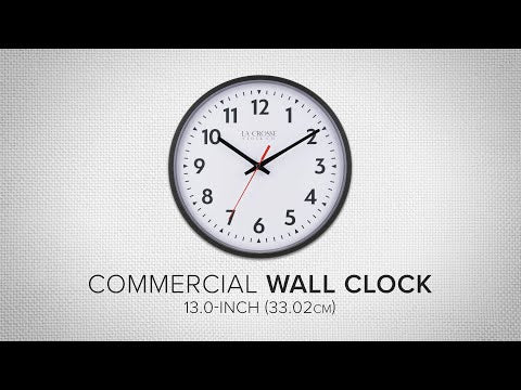 13-Inch Standard Quartz Wall Clock | Quiet Analog Clock | La