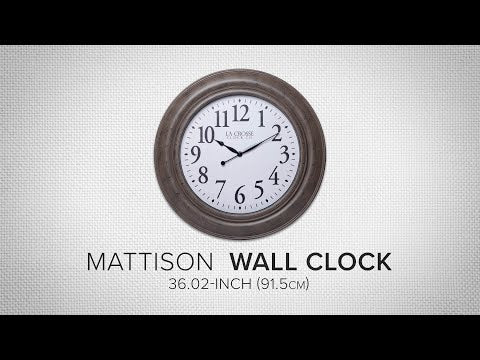 404-4292 36-inch Mattison Wall Clock