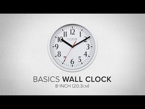 404-3020W 8-inch Basics Analog Wall Clock – White