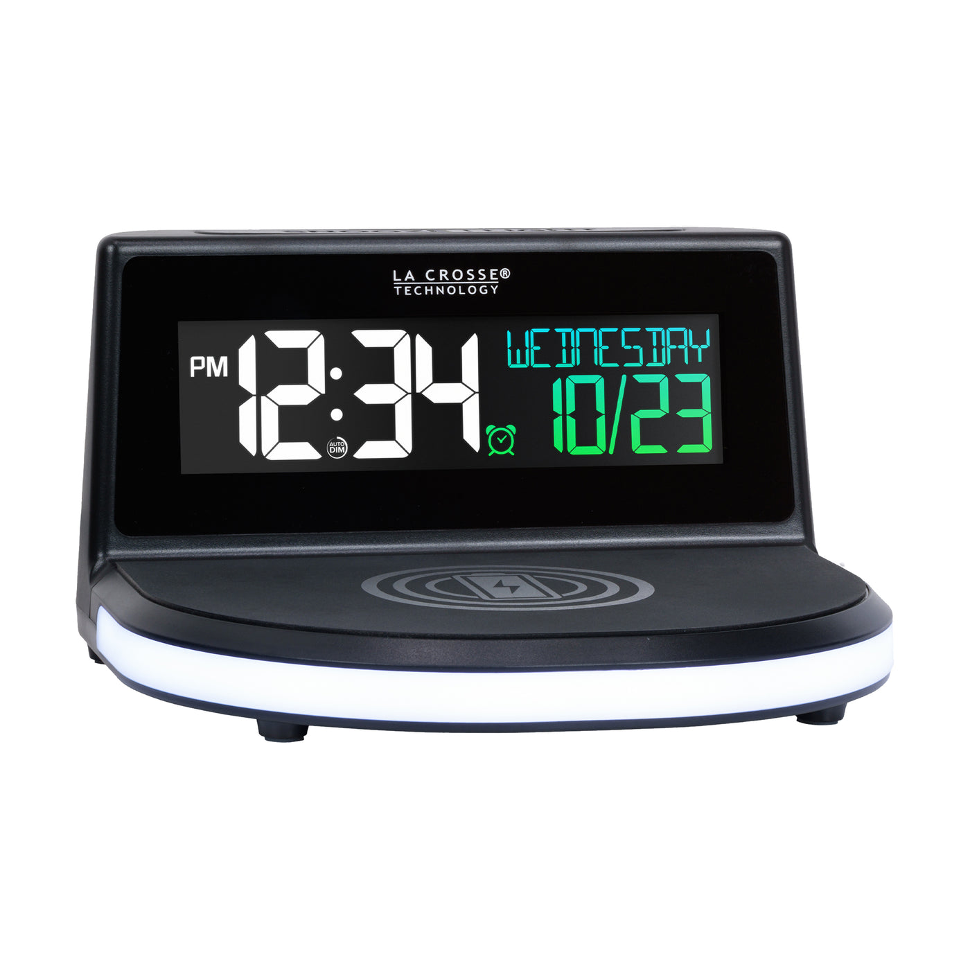 617 148 Wireless Charging Alarm Clock With Glow Light La Crosse 617-148-wireless-charging-alarm-clock-with-glow-light-la-crosse