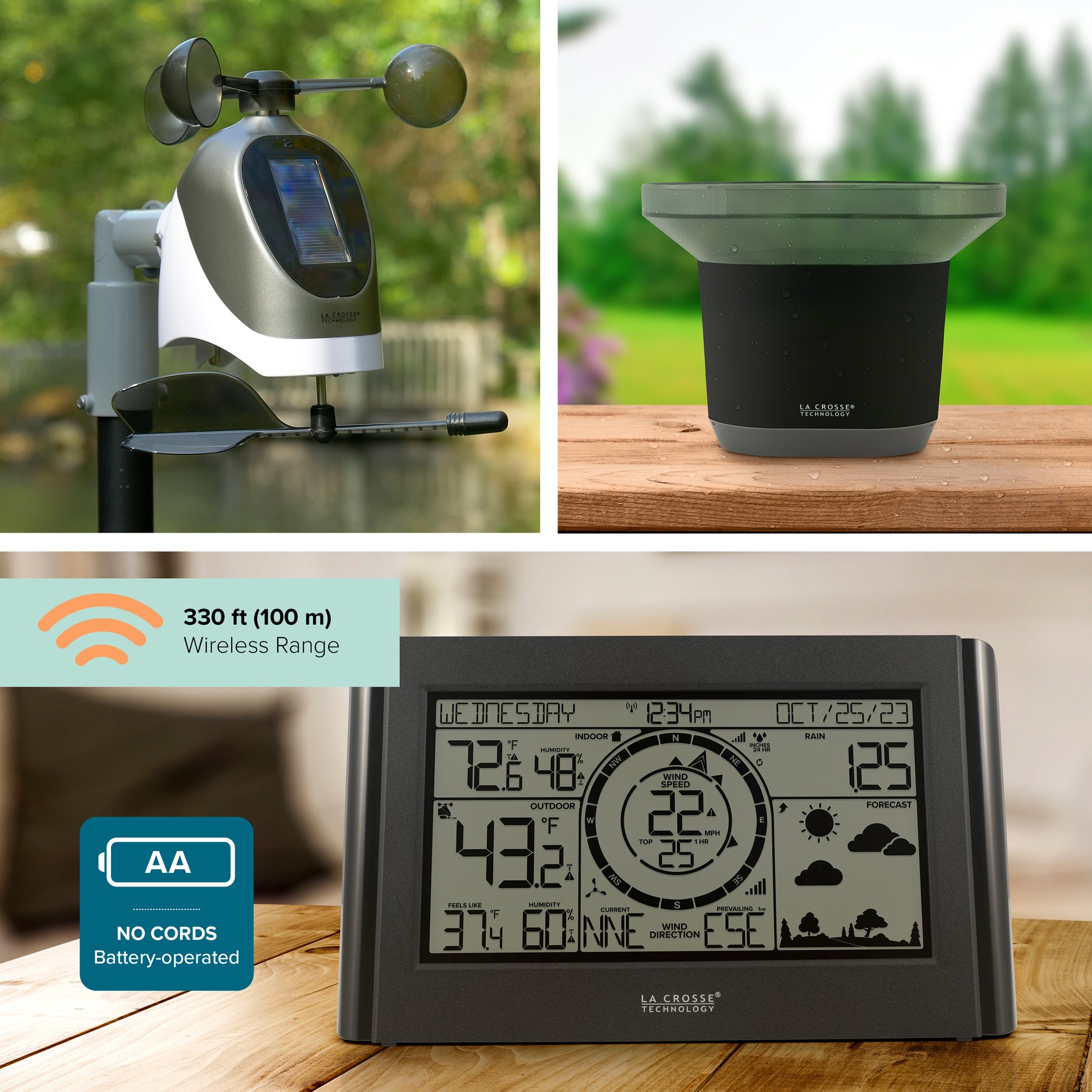 La Crosse 328-47577 Wi-Fi Professional Wireless 0.80 lb Weather Station  with Incl. Wireless Sensors