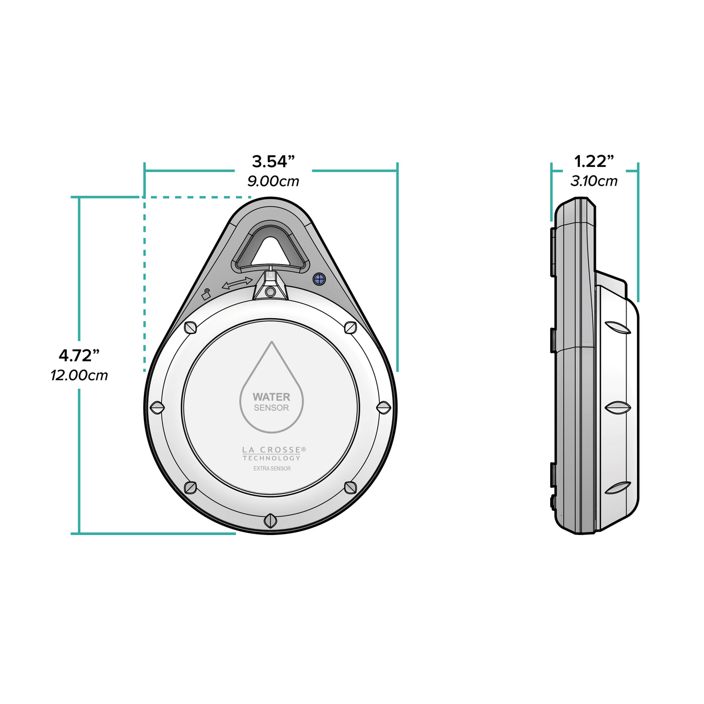 Lwlcca Sensor LTV-WL1-2 Water Leak and Temperature Sensor - 2 pack