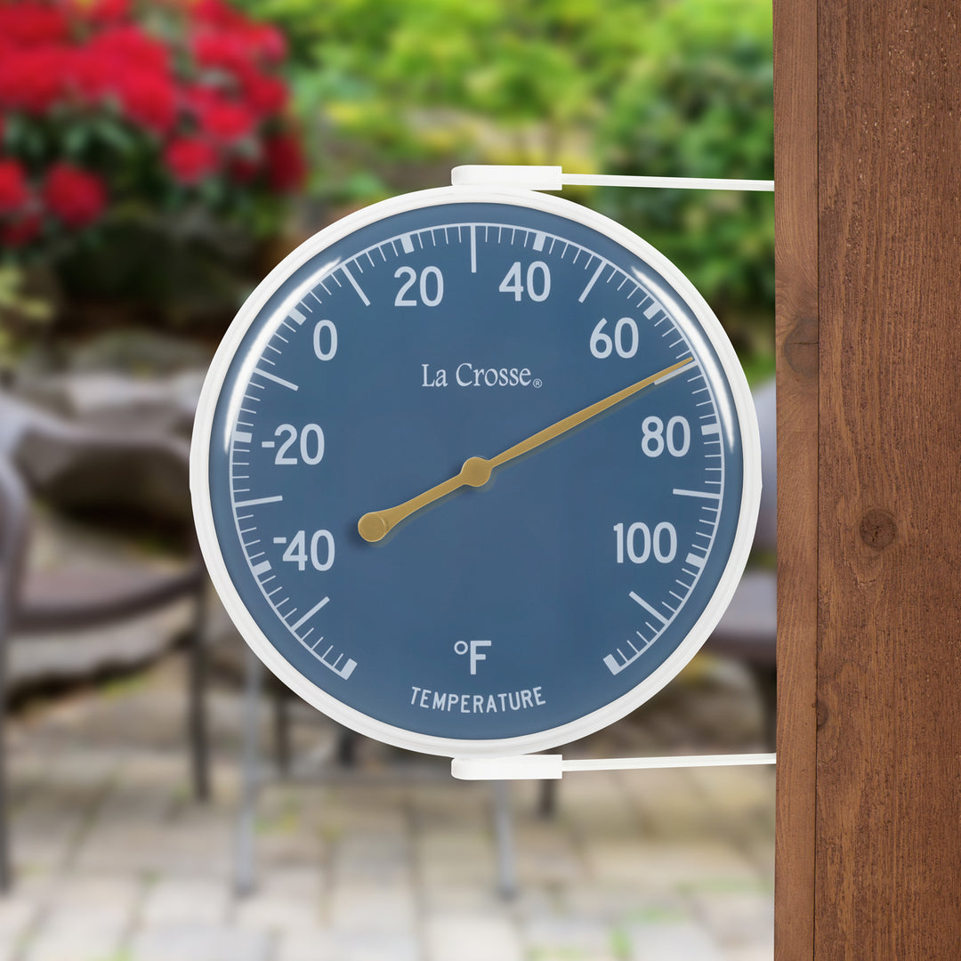 104-1512BL 5 inch Dial Thermometer with Bracket - Blue