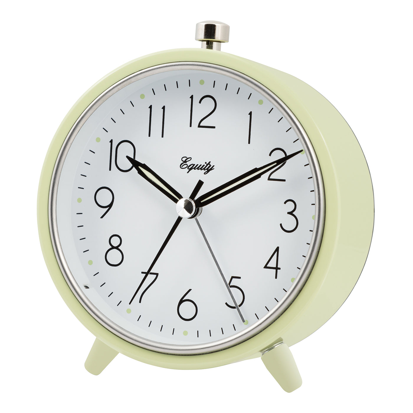 Equity by La Crosse 29007 8 inch In/Out Thermometer Metallic (Grey) Silver Wall Clock