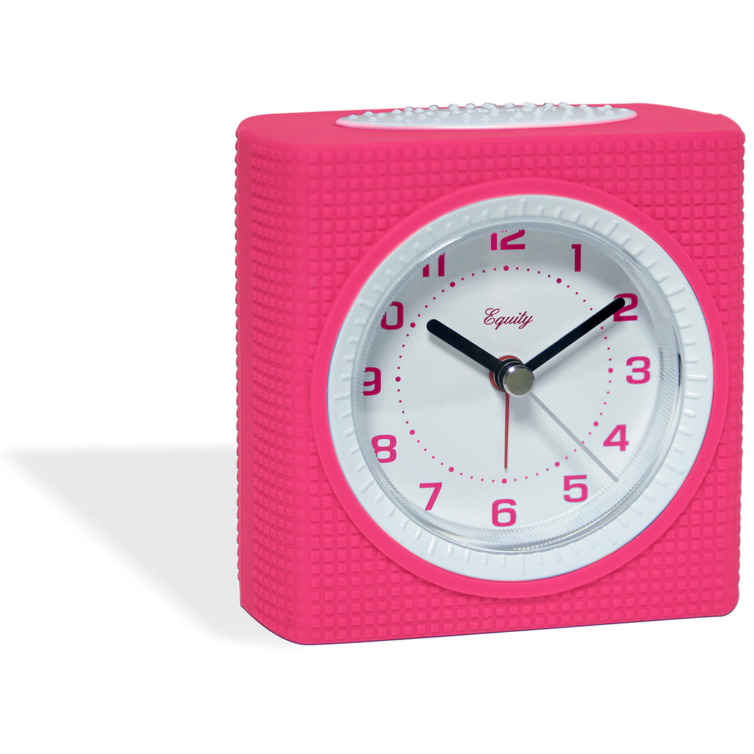 21107 Silent Sweep Alarm Clock - Pink