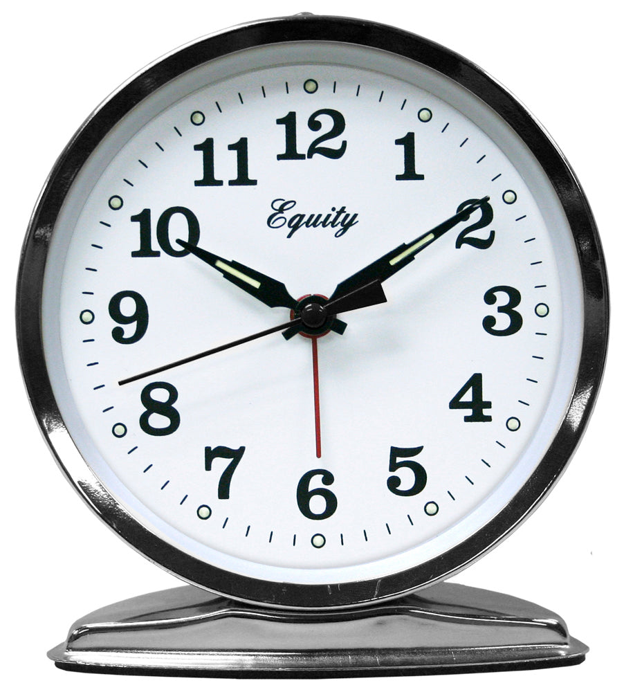 Equity by La Crosse Large 4.72 in. Black Analog Alarm Table