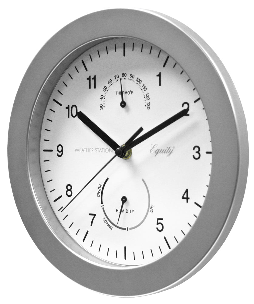 10 inch Indoor Wall Clock with Temperature and Humidity