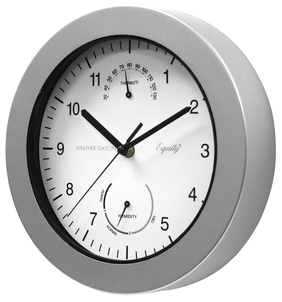 outdoor clock with thermometer and humidity