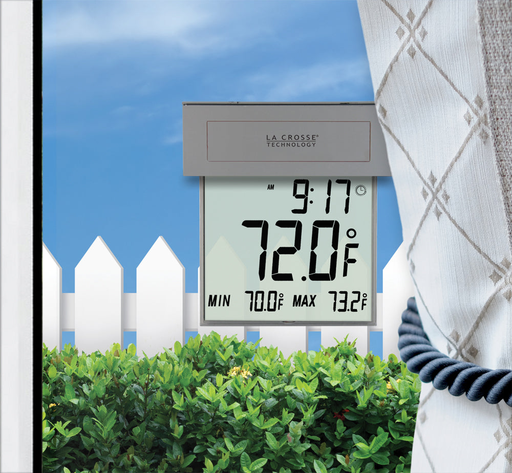 306-605 Large Window Thermometer with Solar Powered Backlight – La