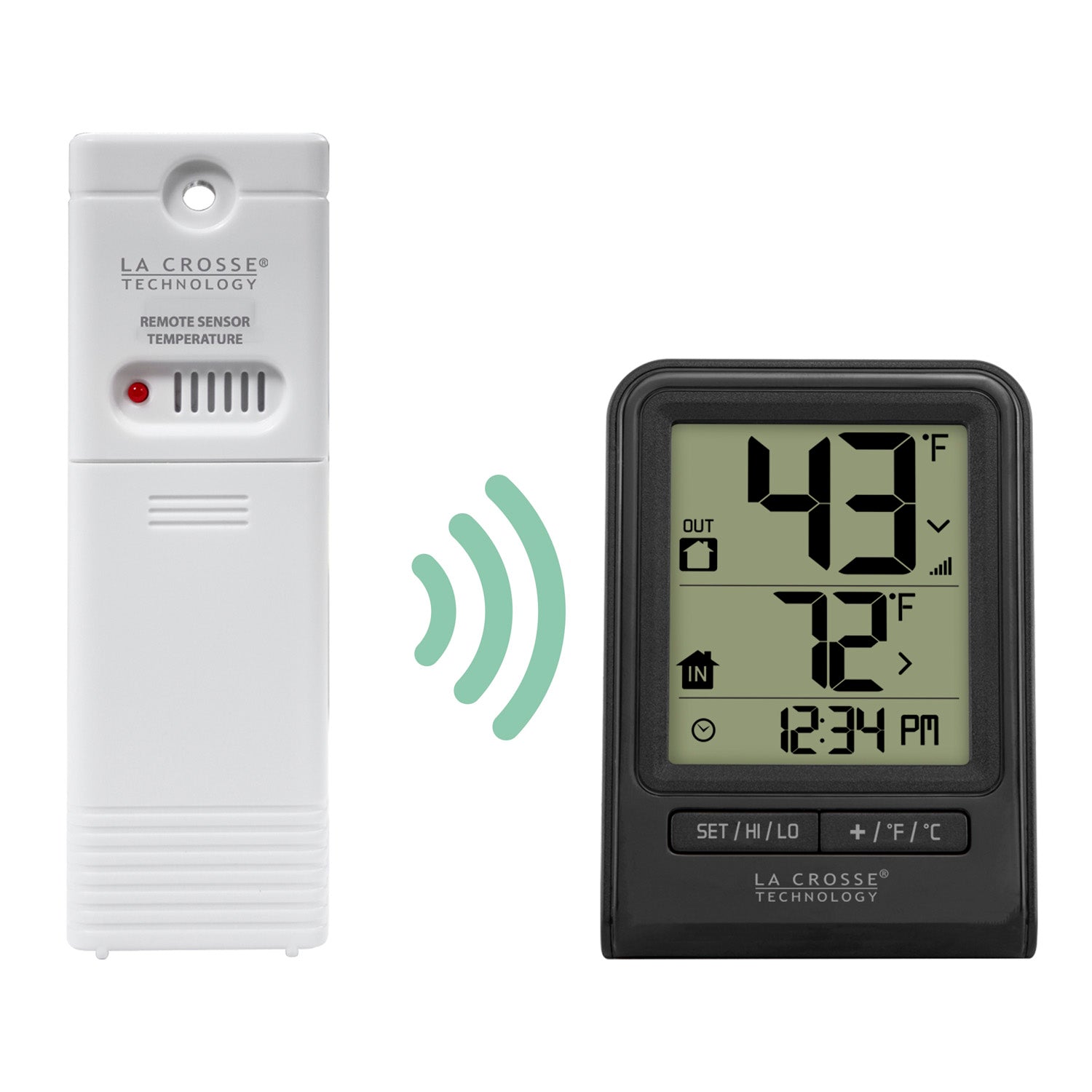 La Crosse Technology 308-1711BL 0.40 lb Weather Station and Temp Alerts  with Wireless Sensor
