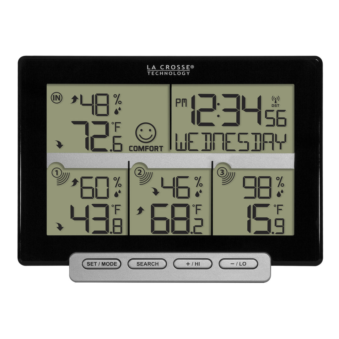 It's-Station2 WEB-5300 本体 Weather Station with Time, Date, Indoor Temperature and Humidity and 3