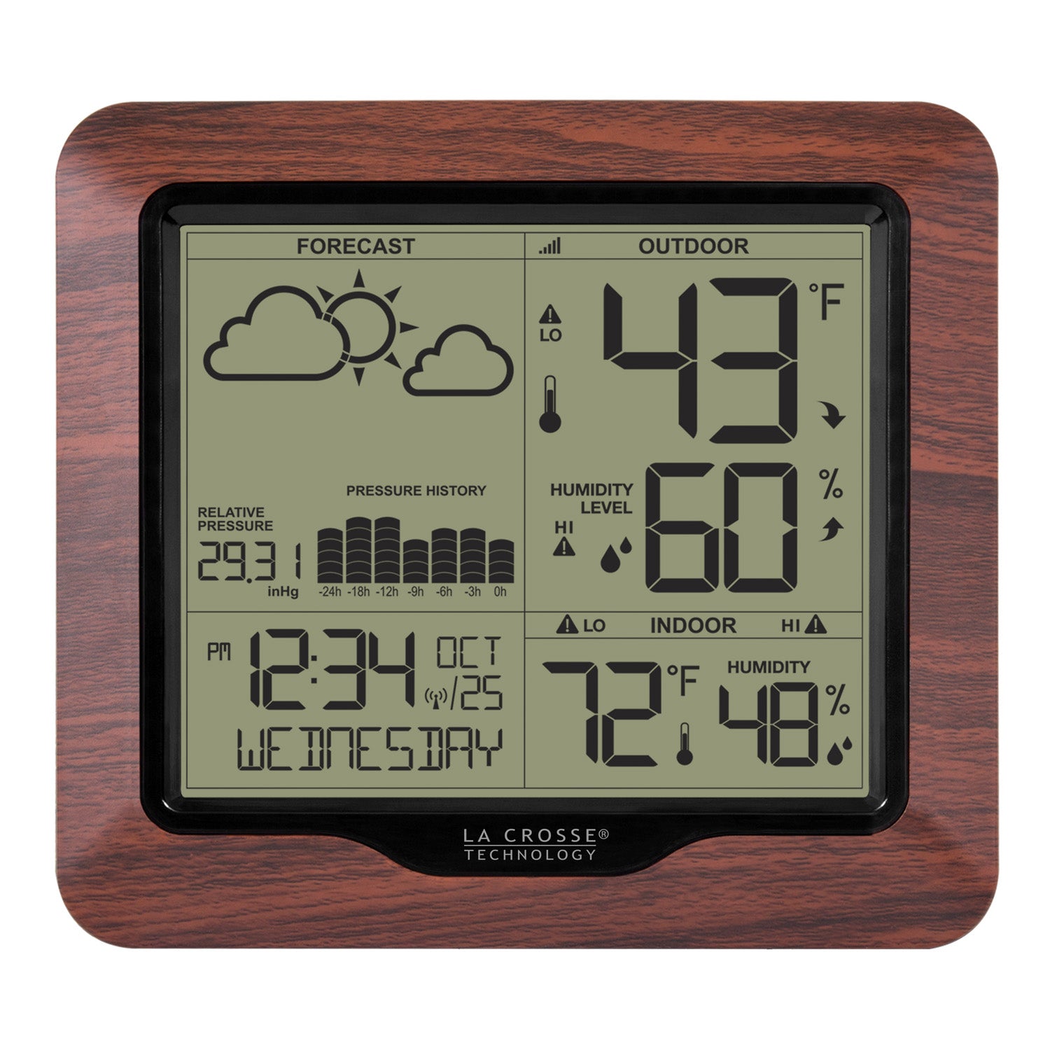 La Crosse Technology 308-1412-3TX 3 Channel Wireless Weather Station With 3 Included Transmitting Sensors