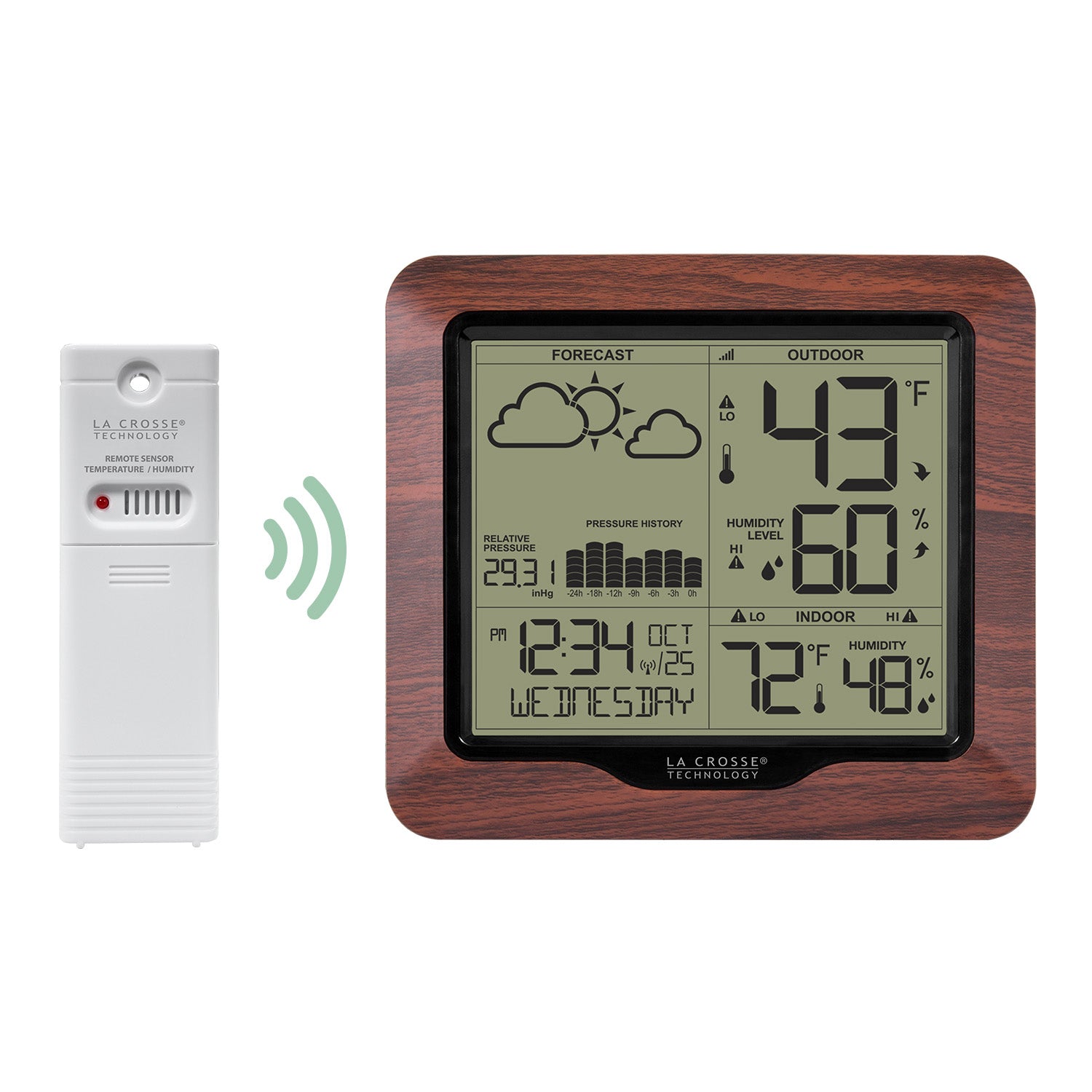 La Crosse Technology 308-1412-3TX 3 Channel Wireless Weather Station With 3 Included Transmitting Sensors