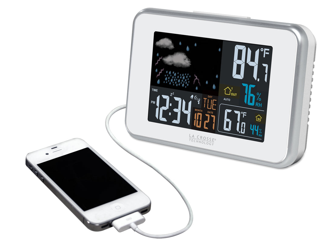S98642 Wireless Color Weather Station with USB Charging