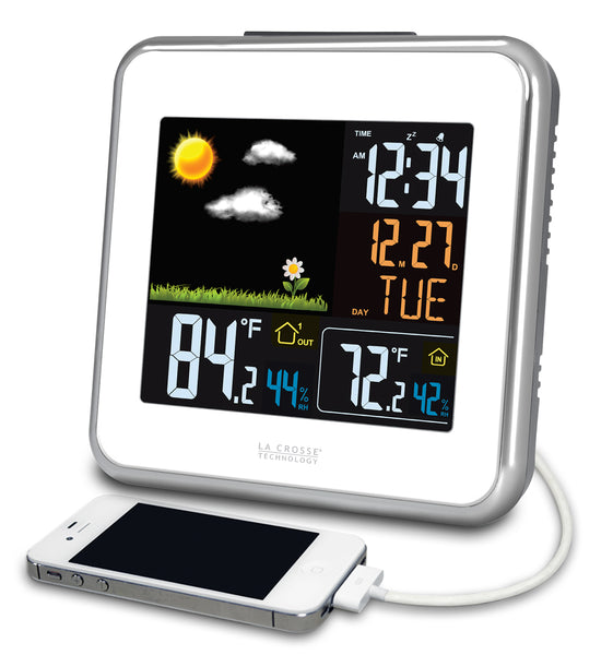 Wireless Atomic Color Weather Station with USB Charging