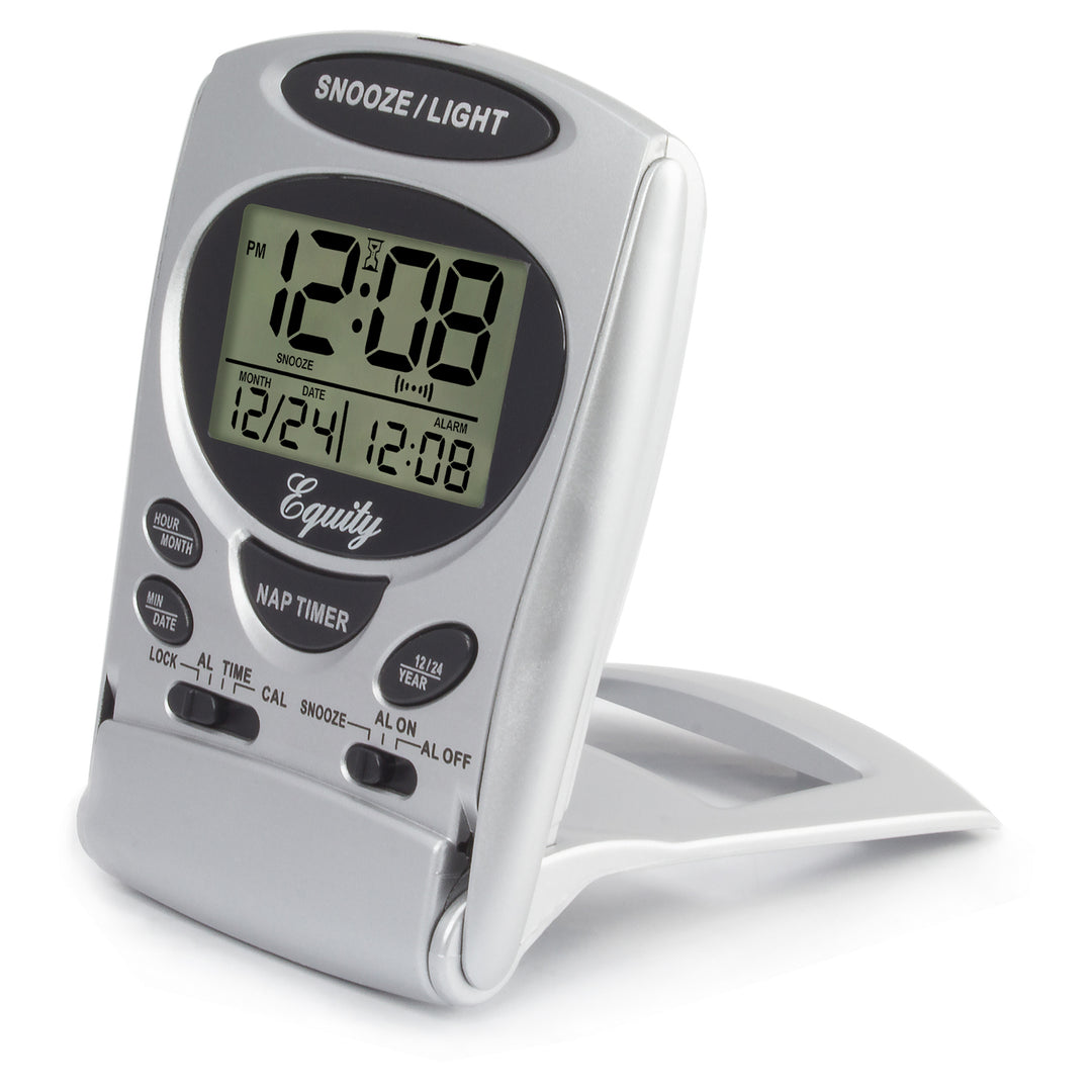 31300 LCD Digital Fold-Up Travel Alarm Clock – La Crosse