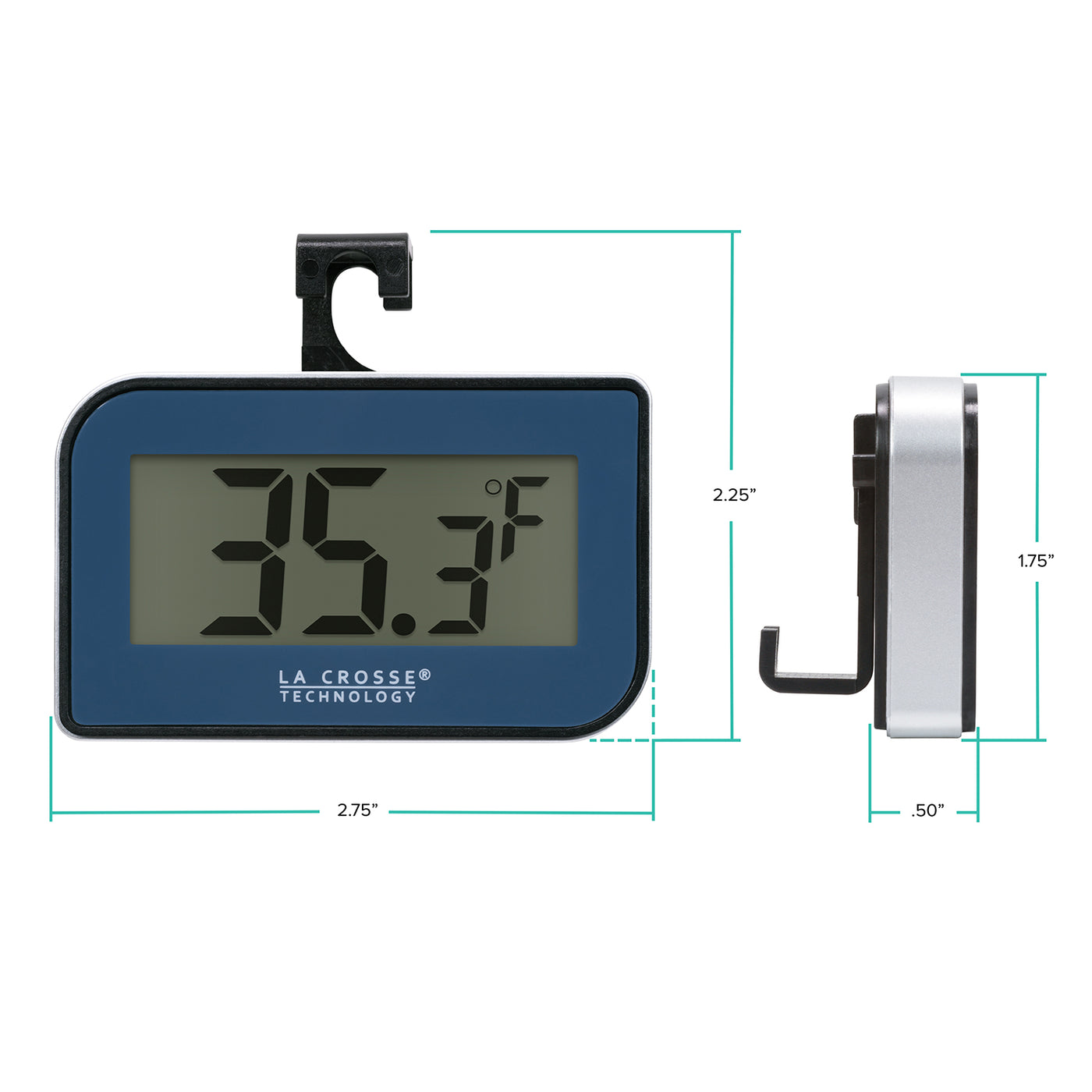 La Crosse Technology 314-152-B Digital Refrigerator-freezer Thermometer with Hook