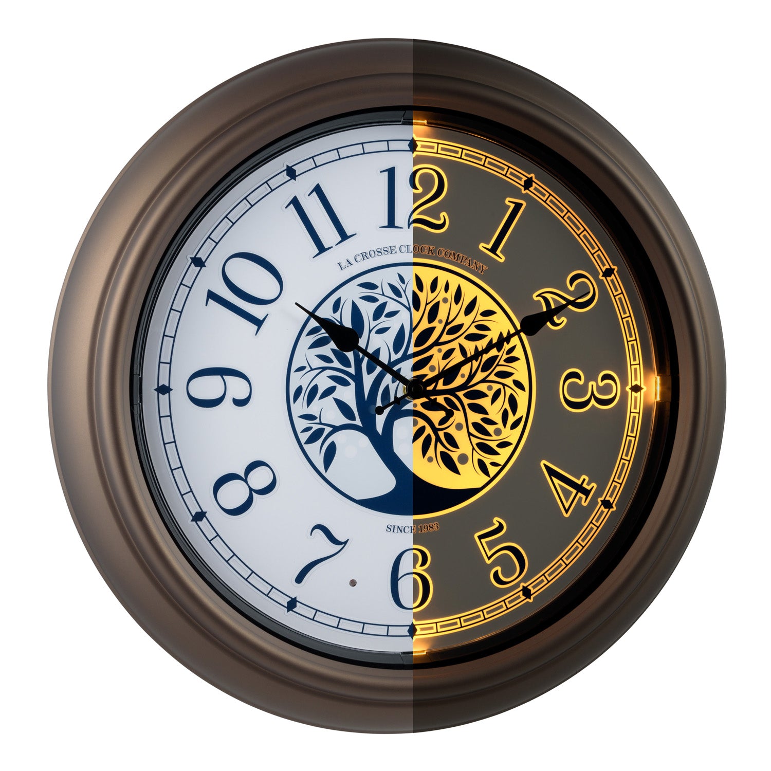 403-3246BR 18-inch Indoor/Outdoor Lighted Dial Clock