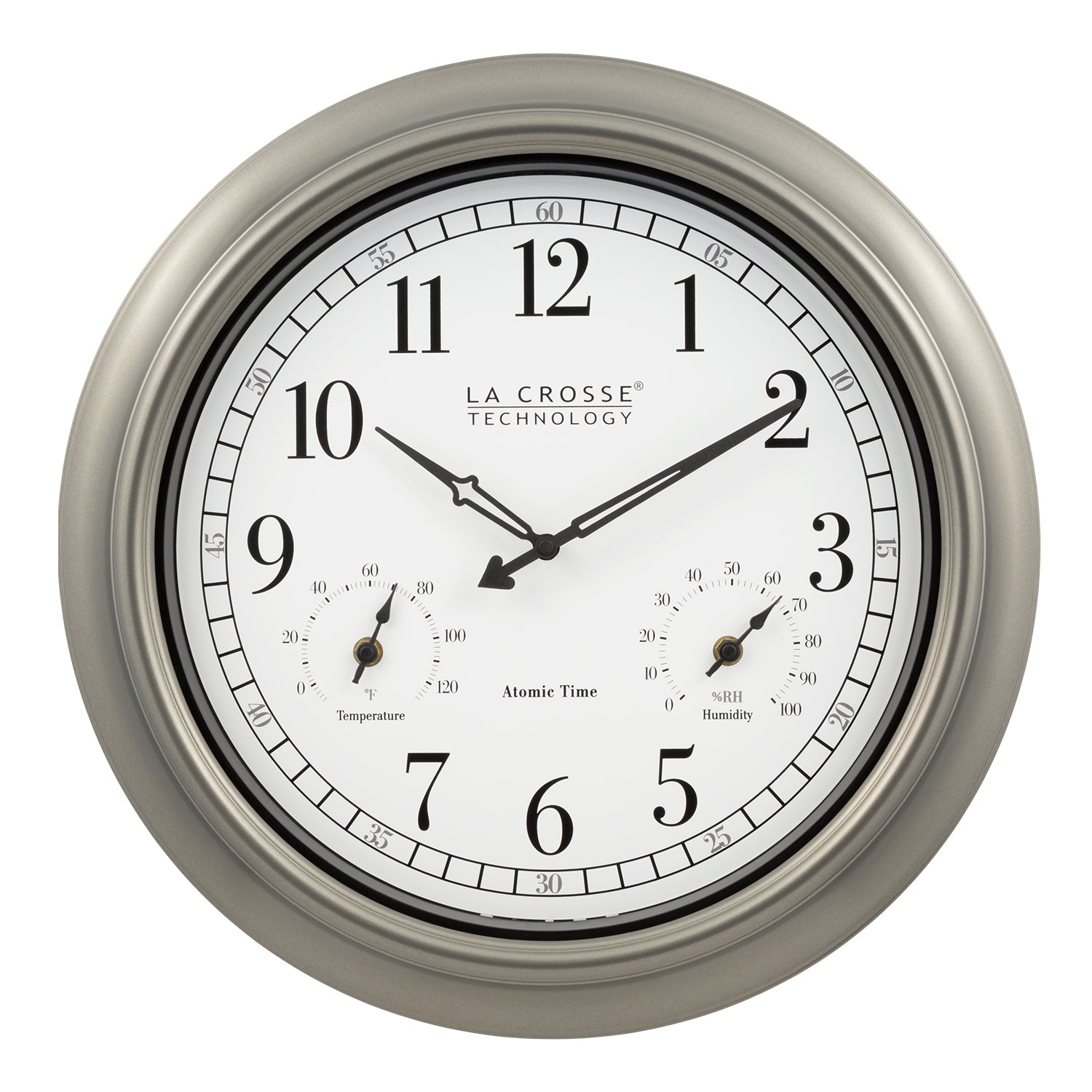 404-1946 18-inch Indoor/Outdoor Atomic Classic Wall Clock