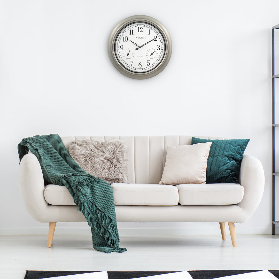 404-1946 18-inch Indoor/Outdoor Atomic Classic Wall Clock