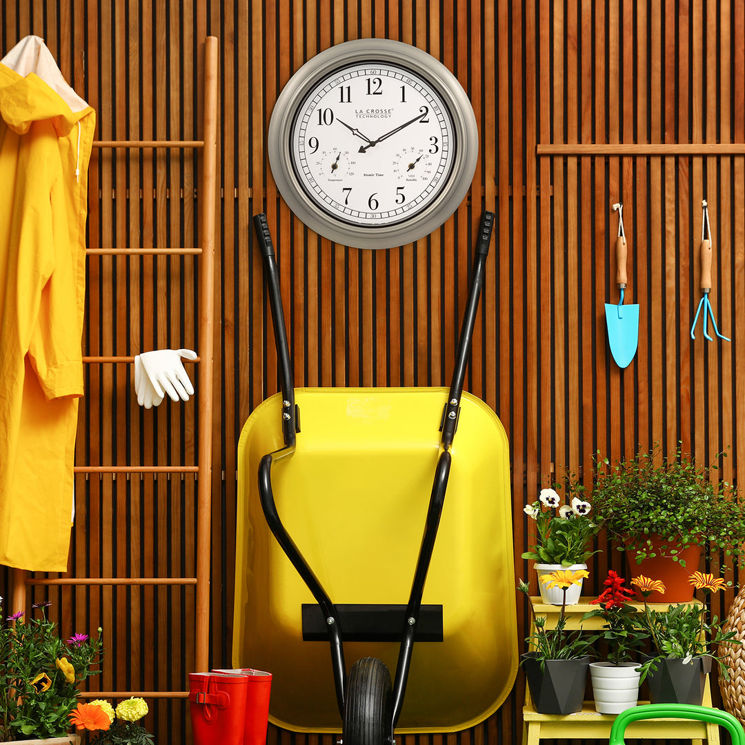 404-1946 18-inch Indoor/Outdoor Atomic Classic Wall Clock