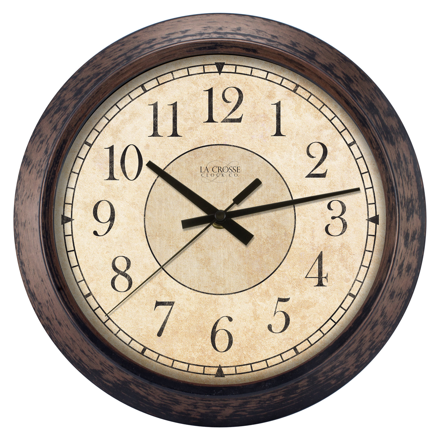 La Crosse Clock 15 in. Oil-Rubbed Bronze Quartz Analog Wall Clock with  Moving Gears 404-3439 - The Home Depot