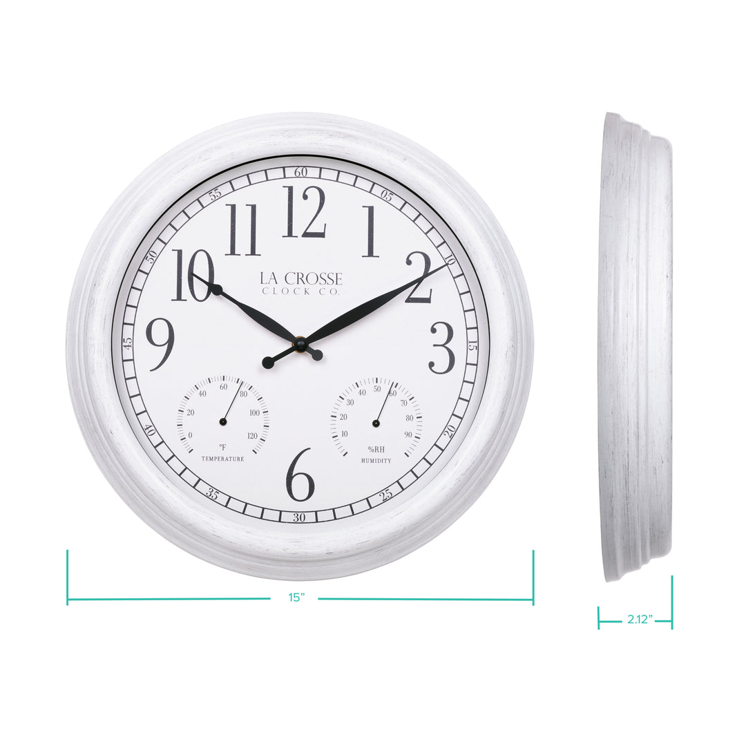404-3015CC 15-inch Indoor/Outdoor Payton Wall Clock