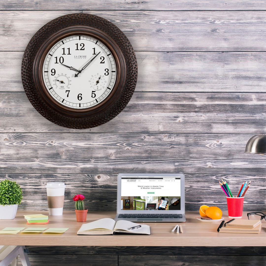 404-3556 22-inch Indoor/Outdoor Marcella Wall Clock