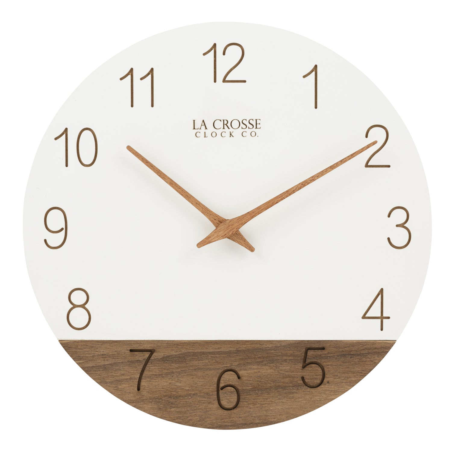 404-3630B 12-inch Sierra Wood Wall Clock