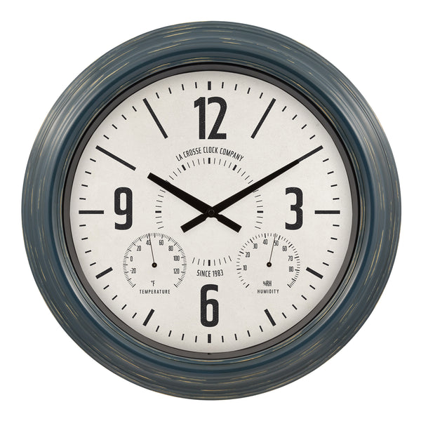 433-3828 18-inch Hamilton Indoor/Outdoor Metal Wall Clock