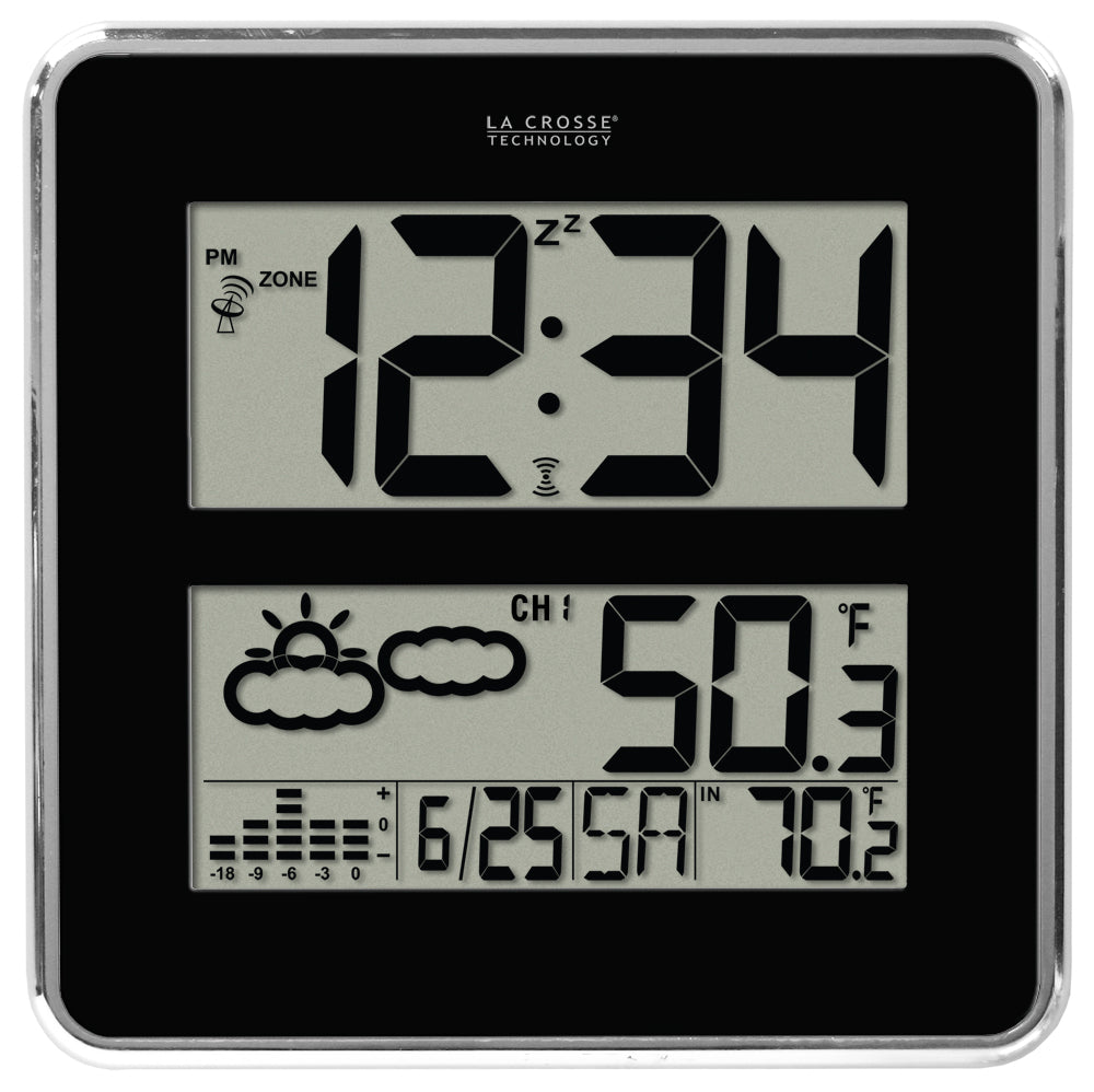 Large Digit Atomic Clock with OUT Temperature and Forecast