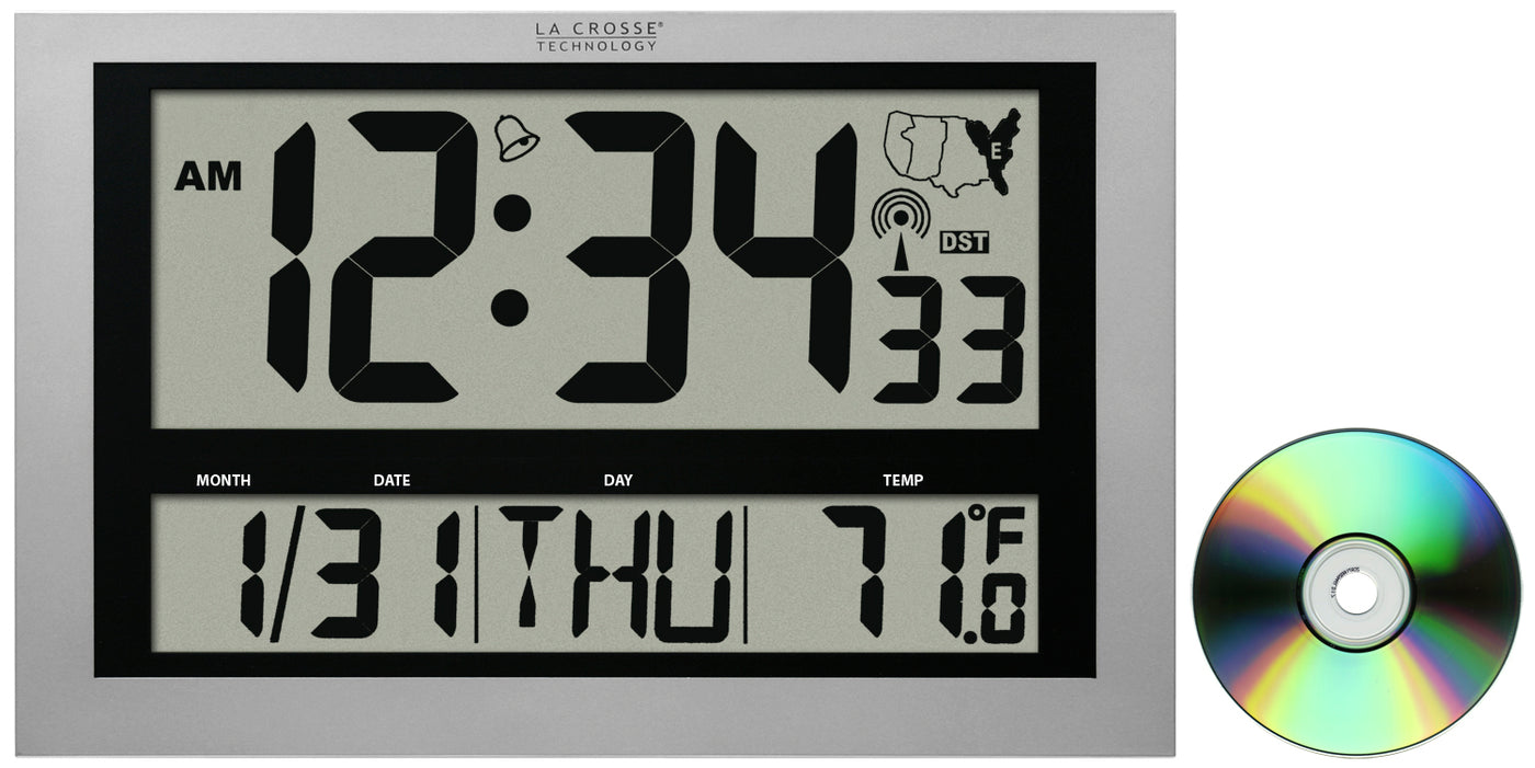 La Crosse Technology 513-113 Digital Wall Clock with Temperature & Countdown Timer