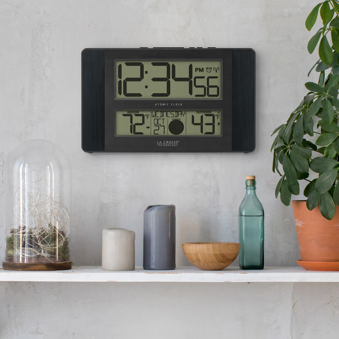 513-1417BS Atomic Digital Wall Clock