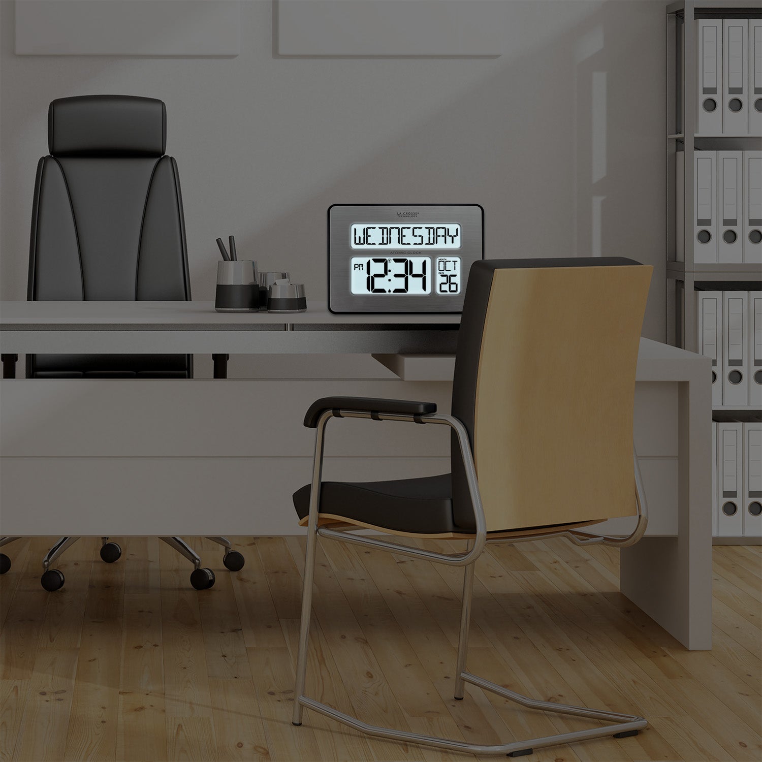 Atomic Digital Wall Clock with Backlight