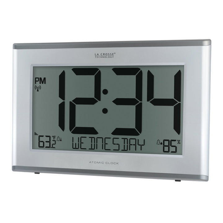 513-63867V2 Jumbo Atomic Wall Clock with Outdoor Temp and Humidity