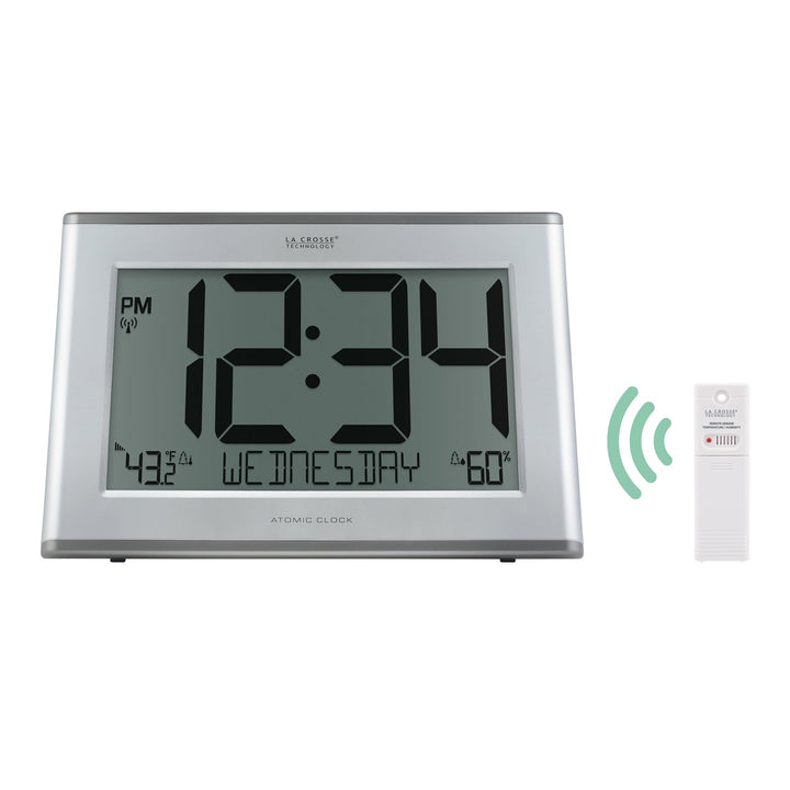 513-63867V2 Jumbo Atomic Wall Clock with Outdoor Temp and Humidity