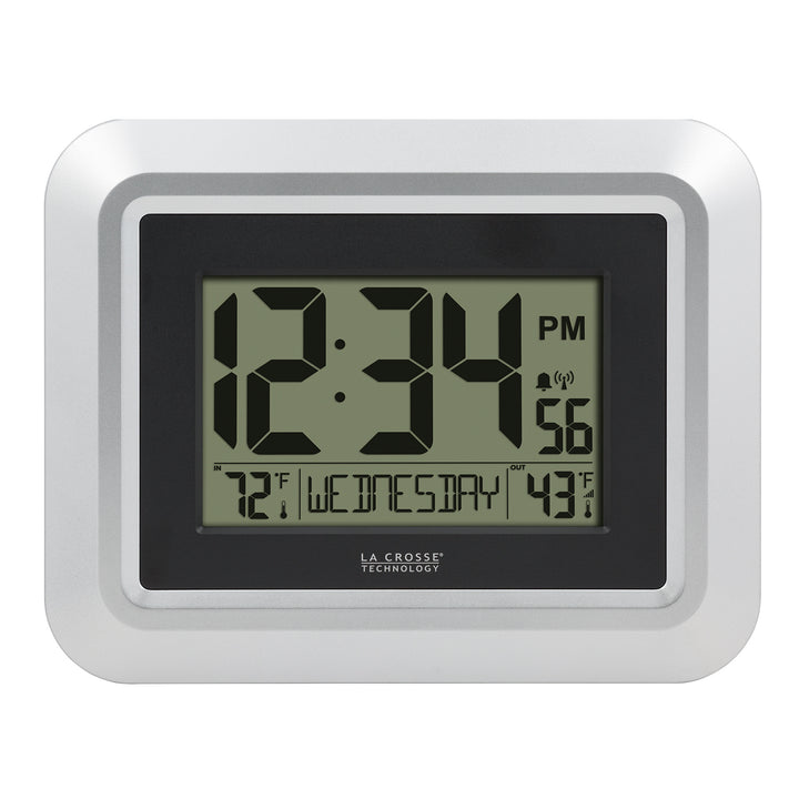 Digital Wall Clock with Indoor & Outdoor Temp & Calendar | La