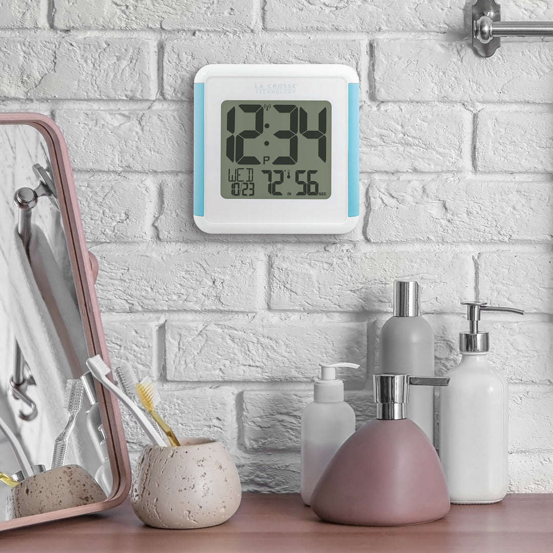 515-1912 Shower Cube Atomic Digital Wall Clock
